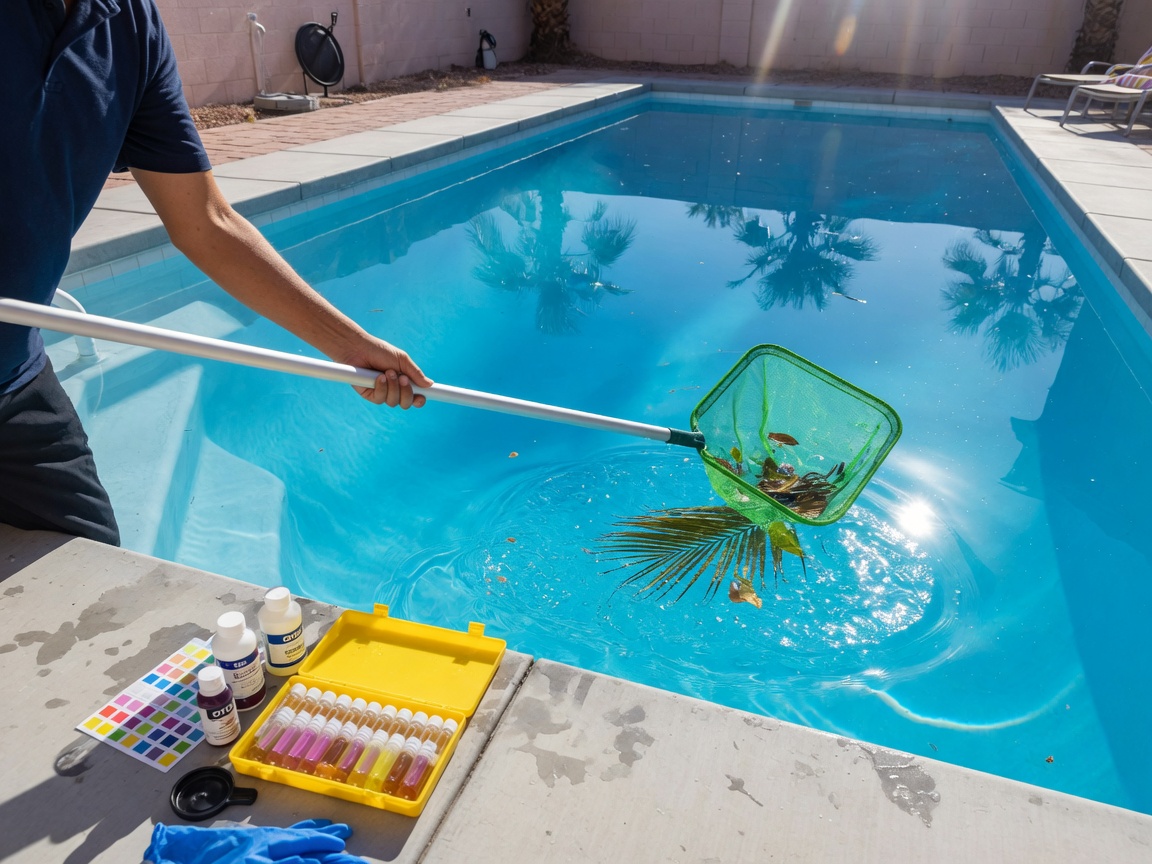 vacation rental pool cleaning — Henderson pool care in Green Valley
